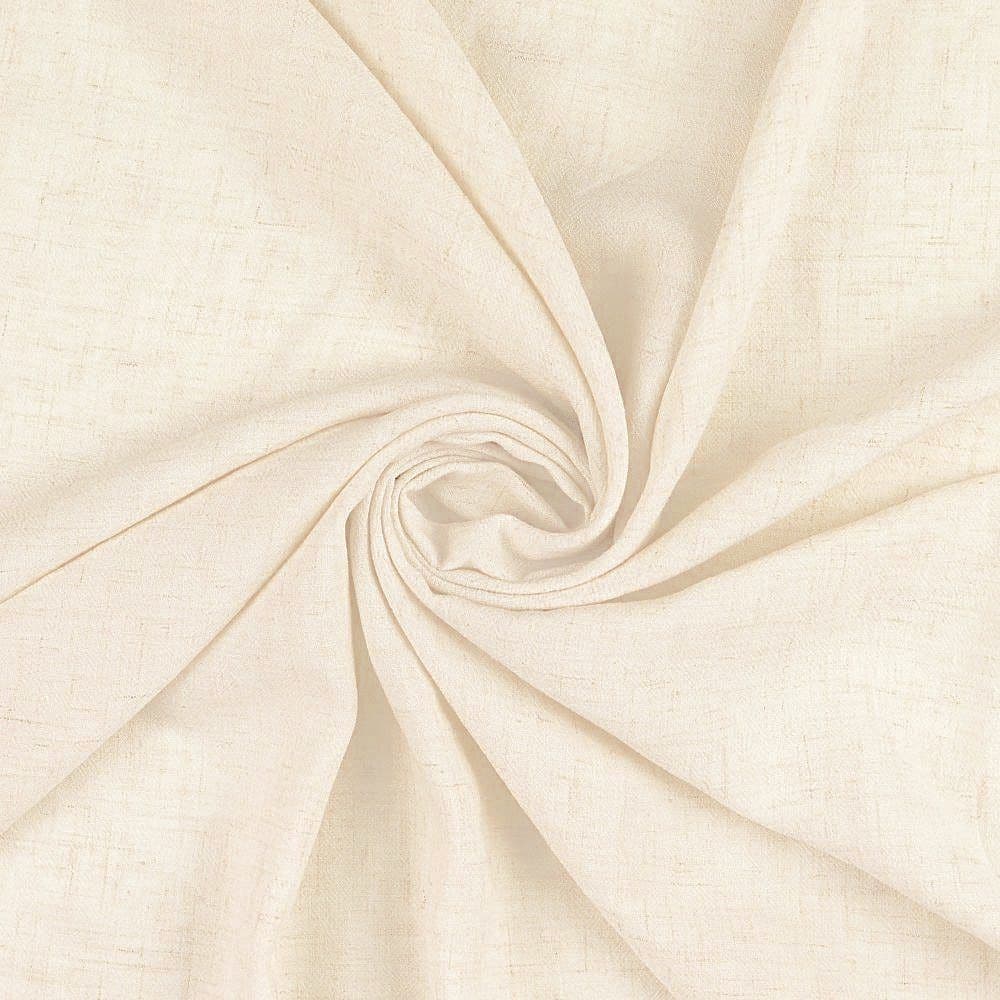 Bio Washed 100% Dressmaking Linen Fabric in Cream 05