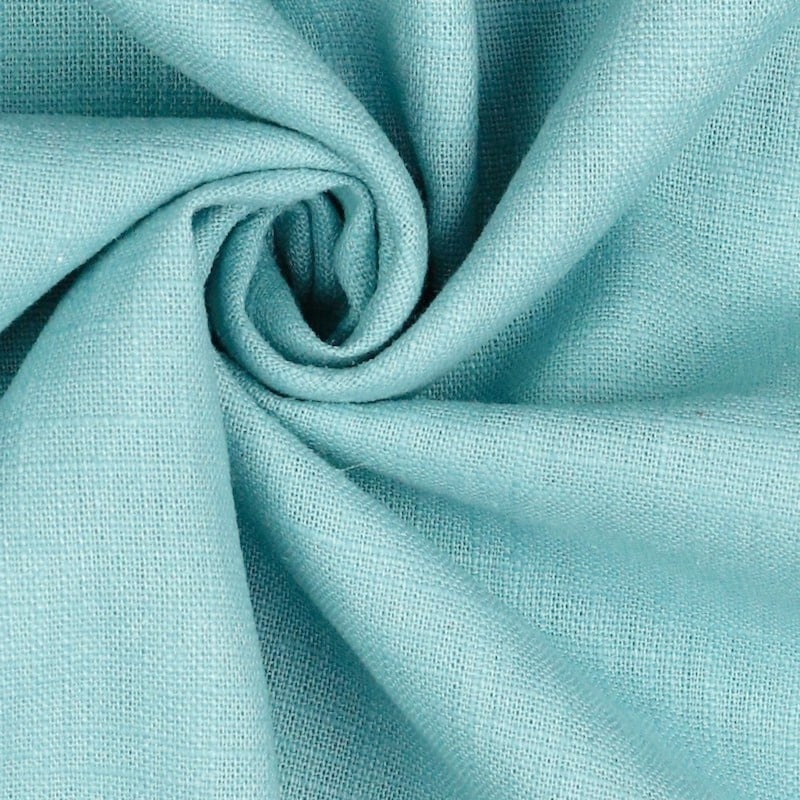 Bio Washed 100% Dressmaking Linen Fabric in Ice Blue 19