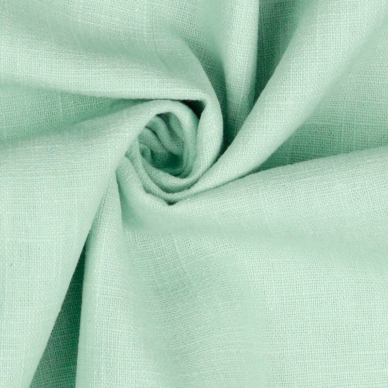 Bio Washed 100% Dressmaking Linen Fabric in Mint 29