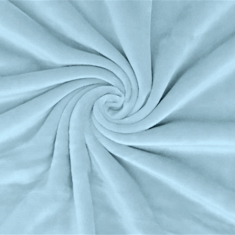 Plush Fleece Fabric in Plain / Smooth in Pale Blue