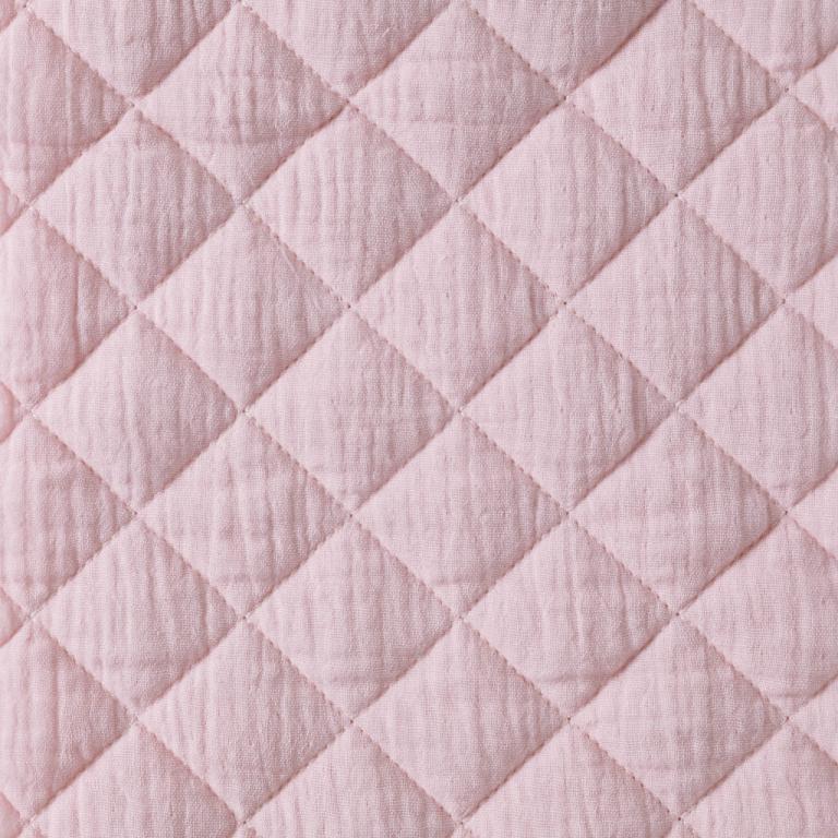 pale pink pre-quilted double gauze fabric
