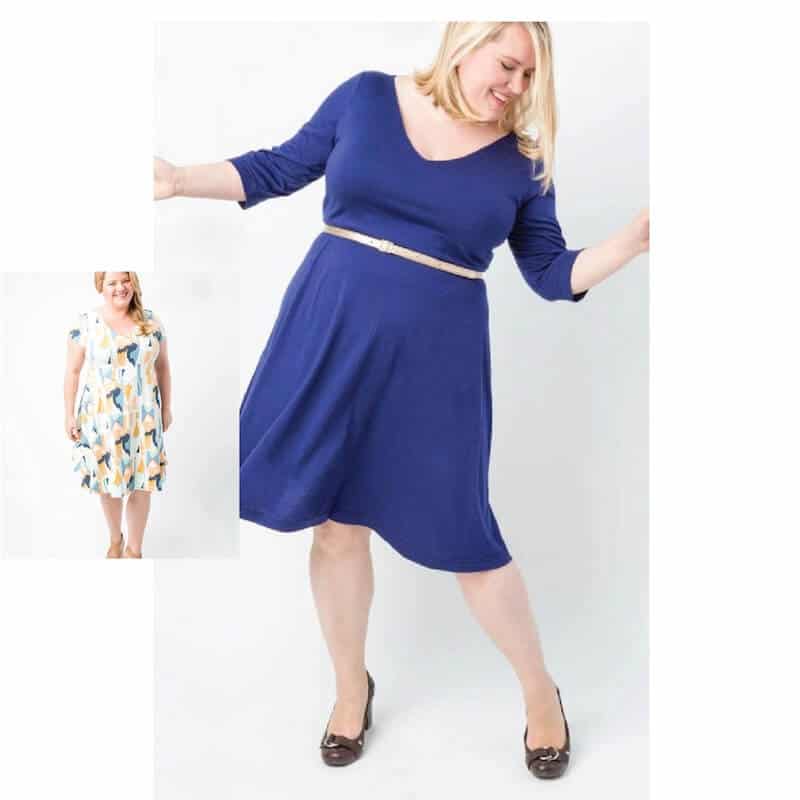 Model Wearing Cashmerette - Turner Dress Sewing Pattern for Beginner