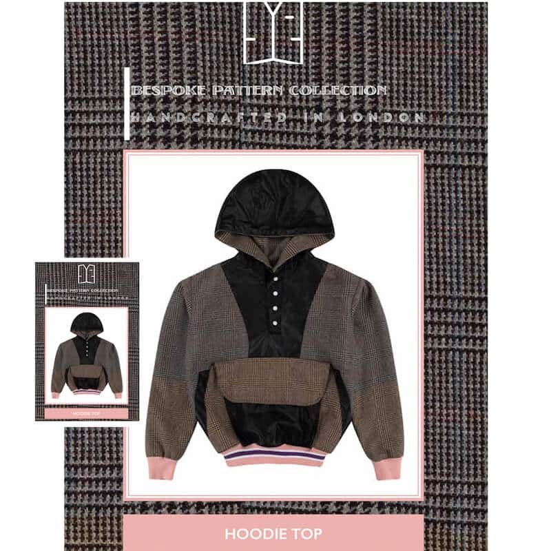 Fashion Model Wearing Bespoke Sewing Pattern Collection Mens - Hoodie Top