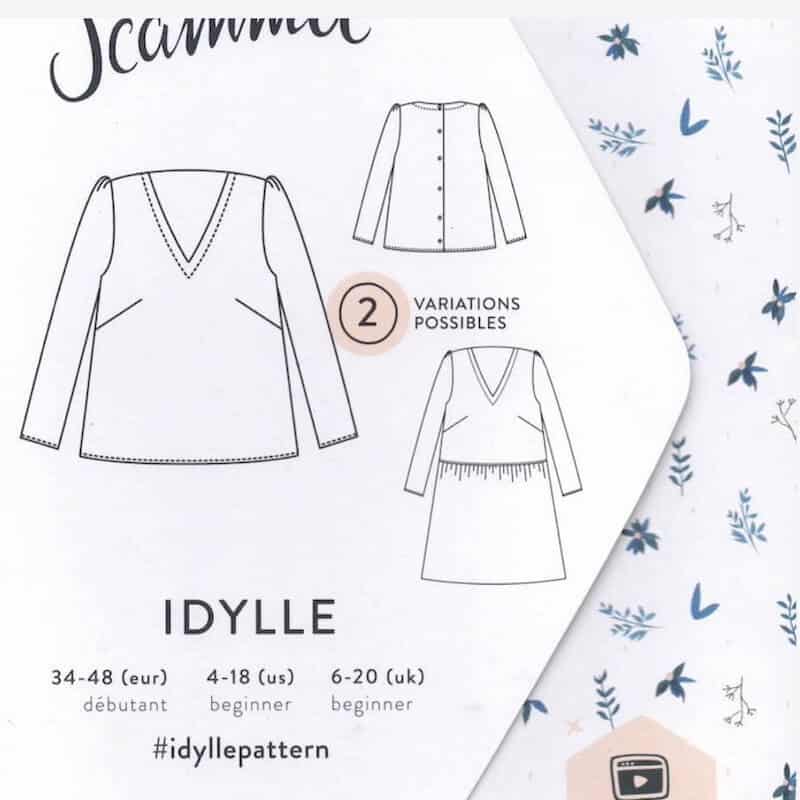 Model Wearing Atelier Scammit Sewing Pattern Co - Idylle Dress & Top - Beginner