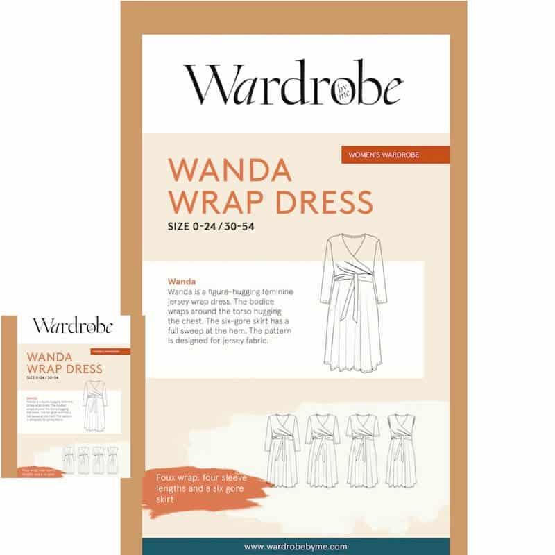 Model Wearing Wardrobe By Me Dressmaking Pattern for Wanda Wrap Dress - Intermediate