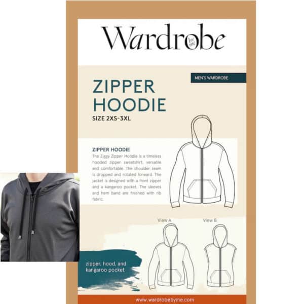 Pattern front Wardrobe by Me Zipper Hoodie