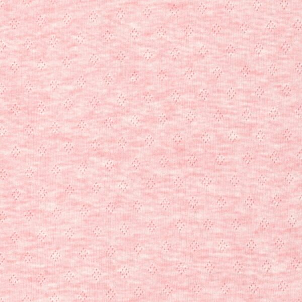 Pointelle Fine Cotton Jersey Clothing Material in Soft Pink Melange 17