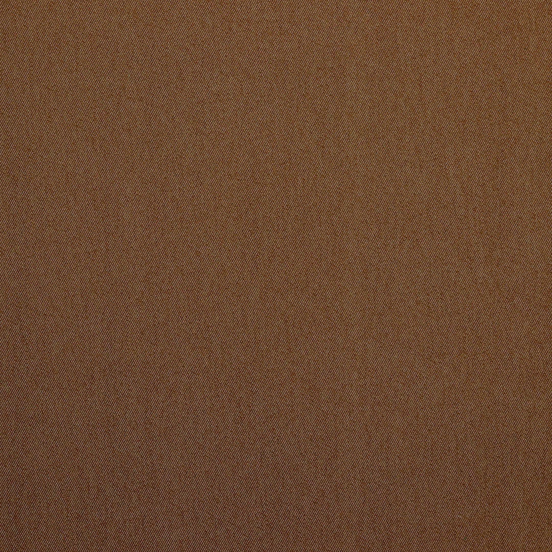 Soft brown nutmeg coloured stretch denim fabric close up
