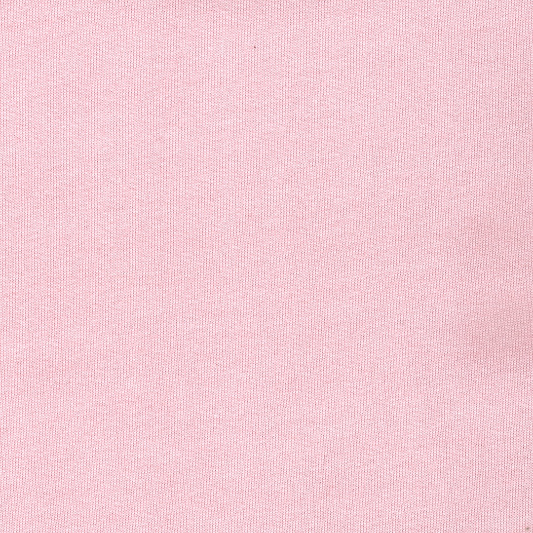 Brushed Back Sweatshirt Melange Plain Cotton Jersey Dress Fabric in Pale Pink 14