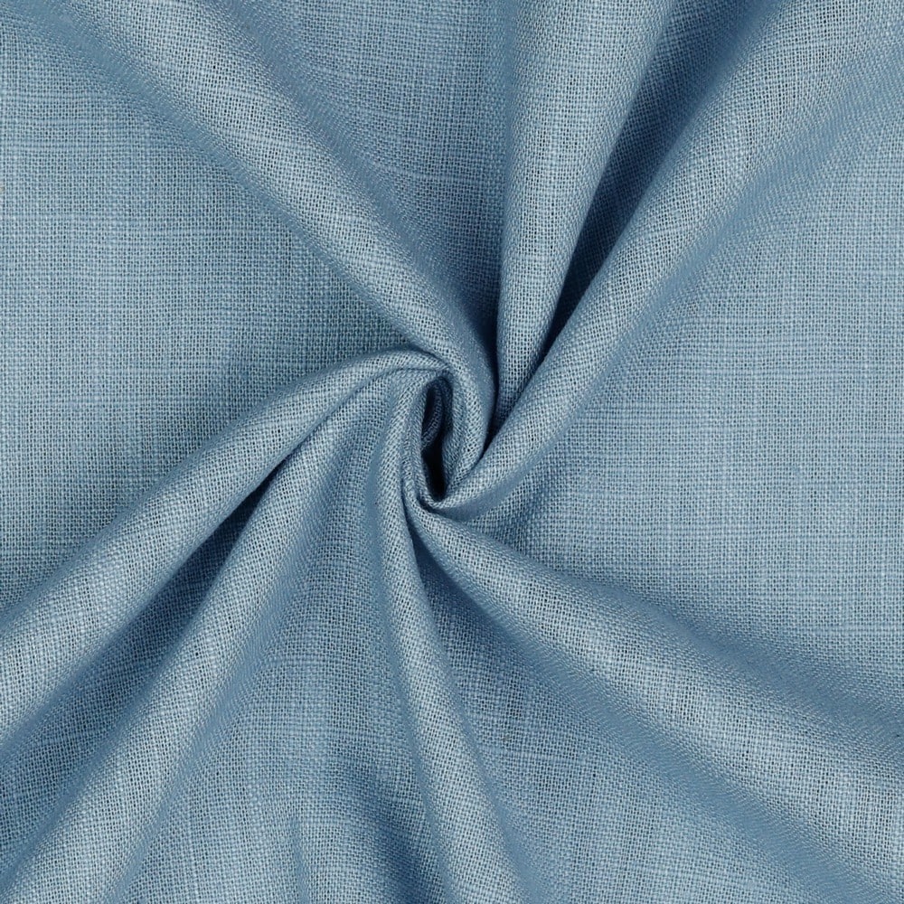 Bio Washed 100% Dressmaking Linen Fabric in Blue Shadow 44