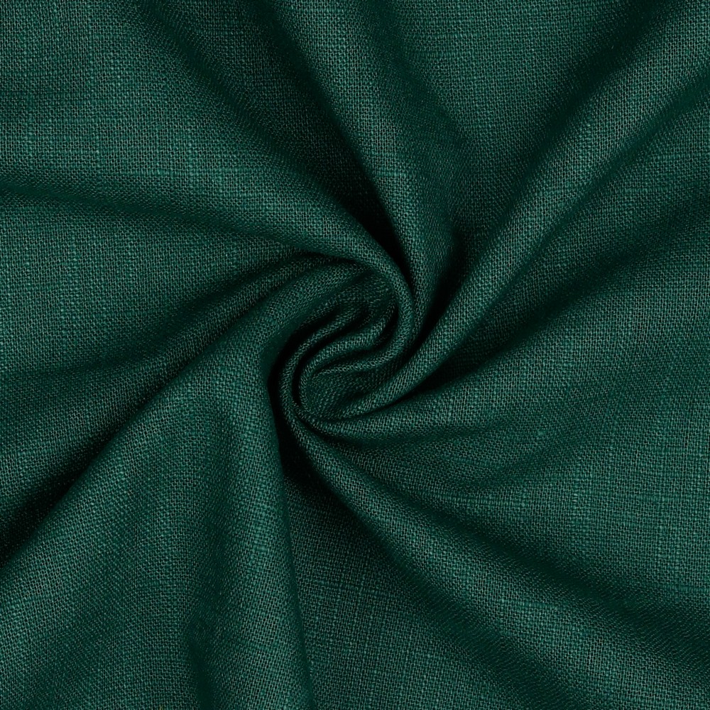 Bio Washed 100% Dressmaking Linen Fabric in Dark Old Green 47