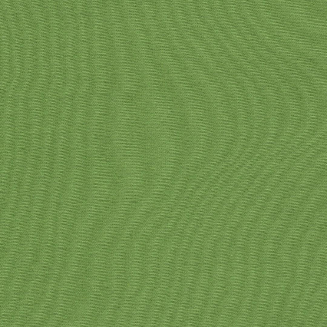 Luxe Fleece Back Jersey Dress Fabric in Granny Smith Green