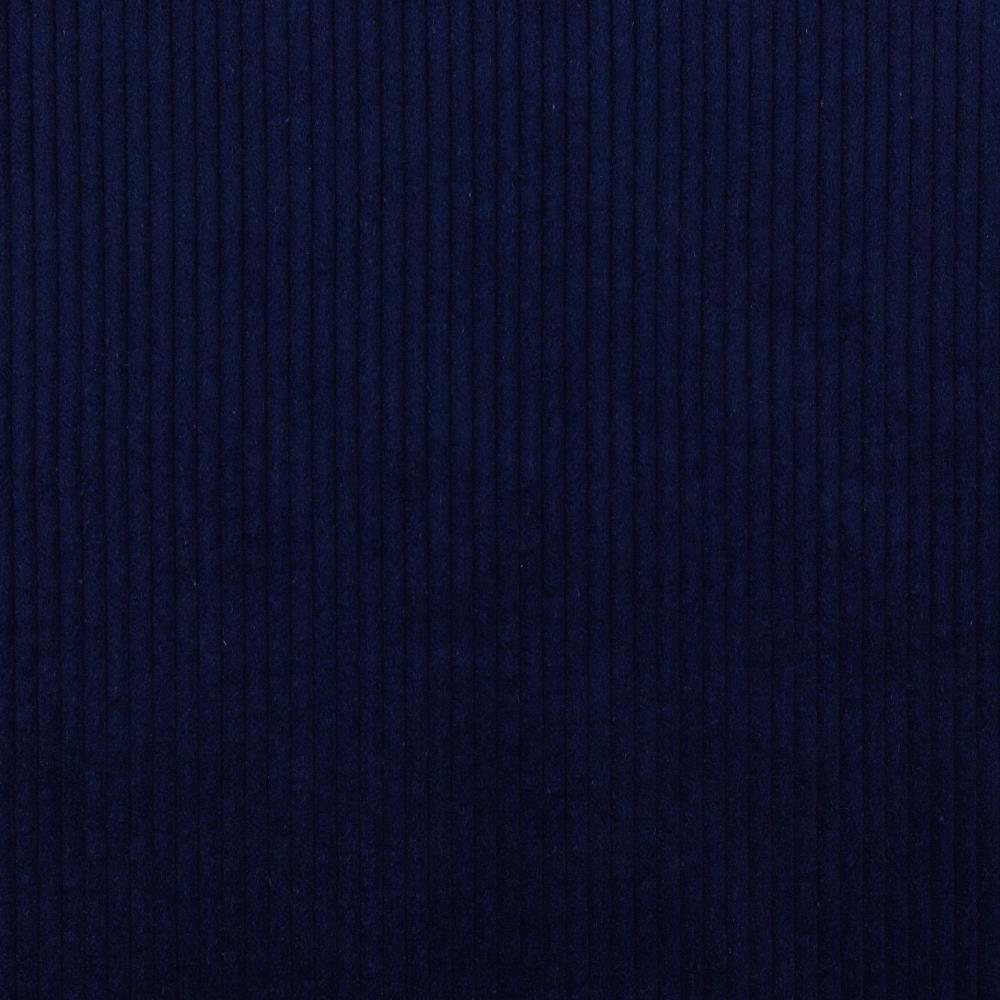 Washed Corduroy Jumbo Cord Fabric with 4.5 Wale in Dark Navy