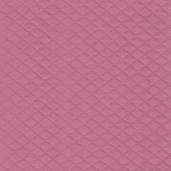 Quilted Soft Cotton Jersey Sweatshirt Material in Pinky Mauve 24