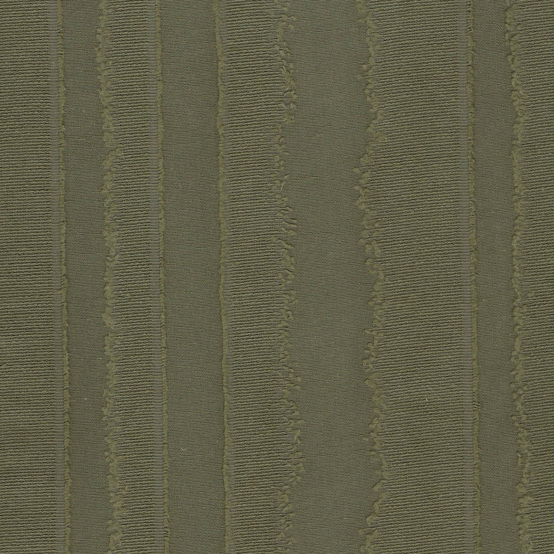 Medium Weight Cotton Fabric Jacquard Fancy Stripe in Army Green