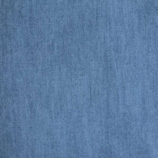 Denim 4oz Plain Washed / Chambray Lightweight Fabric in Medium Blue