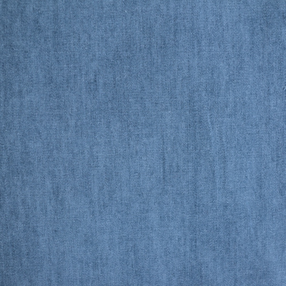 Denim 4oz Plain Washed / Chambray Lightweight Fabric in Medium Blue