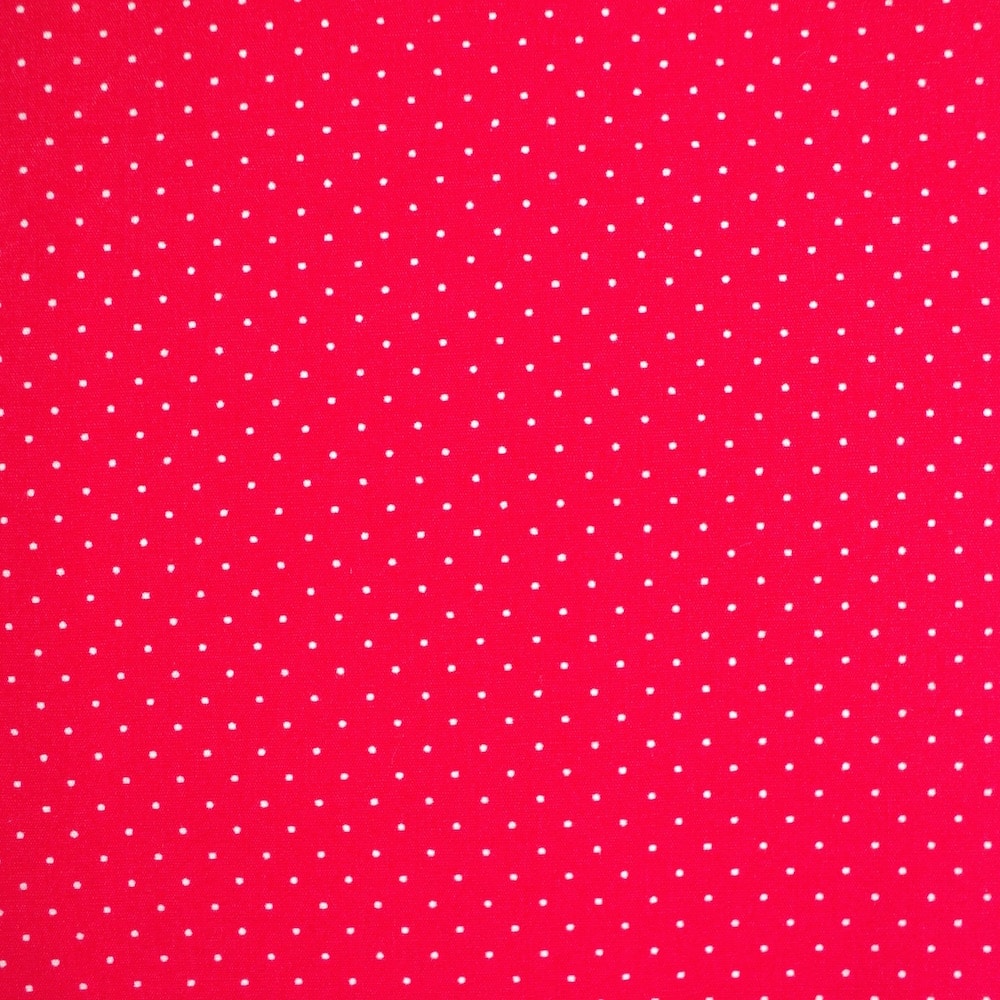 Micro Pin Dot Cotton Fabric Fabric in Red