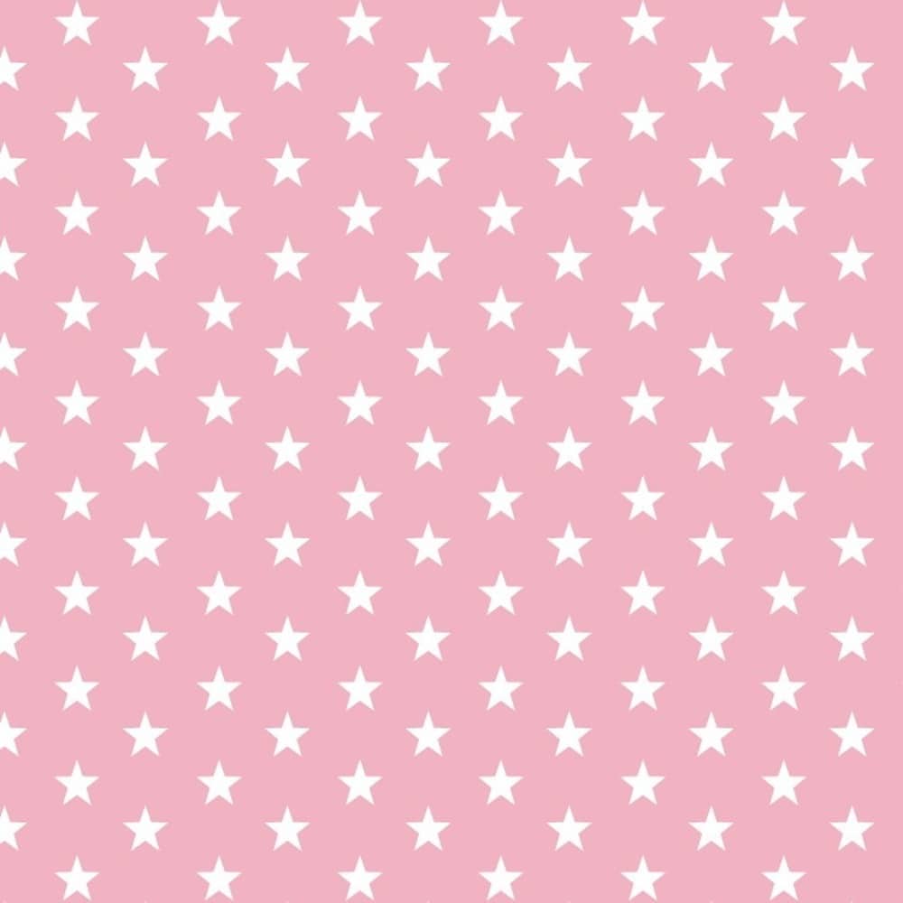 Cotton Classics Fabric in Pale Pink in Stars in Small White Star on Pale Pink