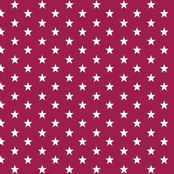 Cotton Classics Fabric in Berry in Stars in Small White Star on Berry