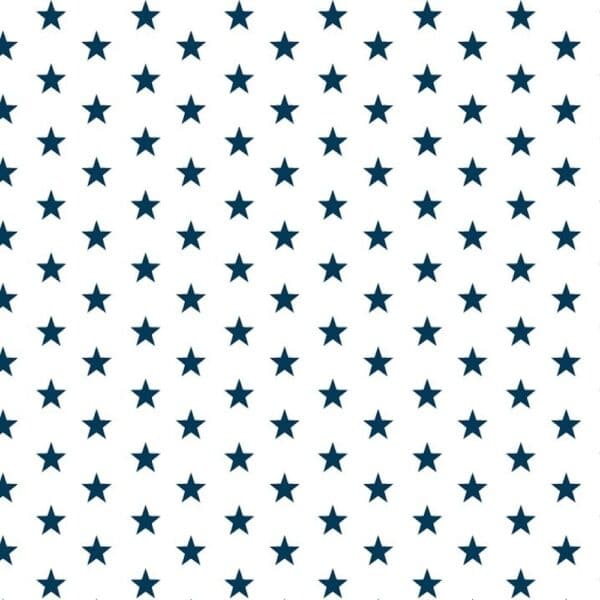 Cotton Classics Fabric in Navy in Stars in Small Navy Star on White
