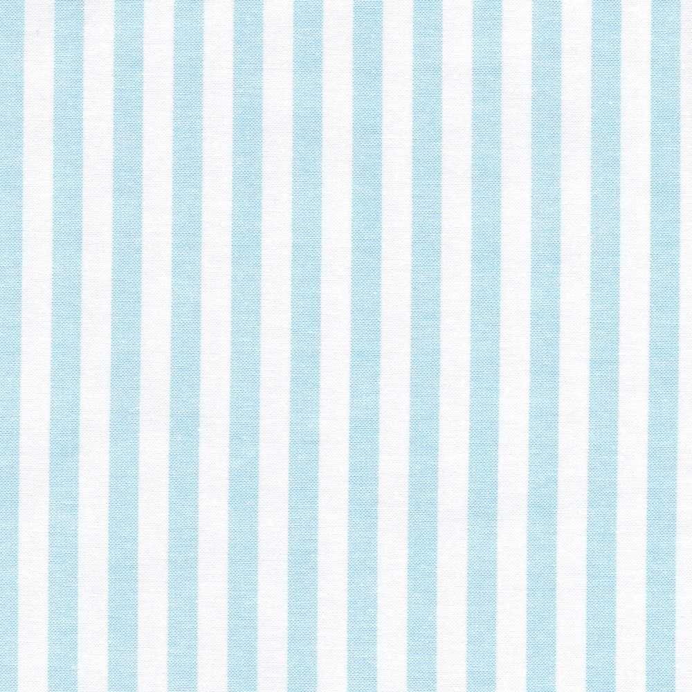 Hampton Chambray Stripe Fabric in 9mm in Sky Blue #1