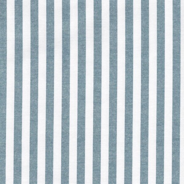 Hampton Chambray Stripe Fabric in 9mm in Denim #3