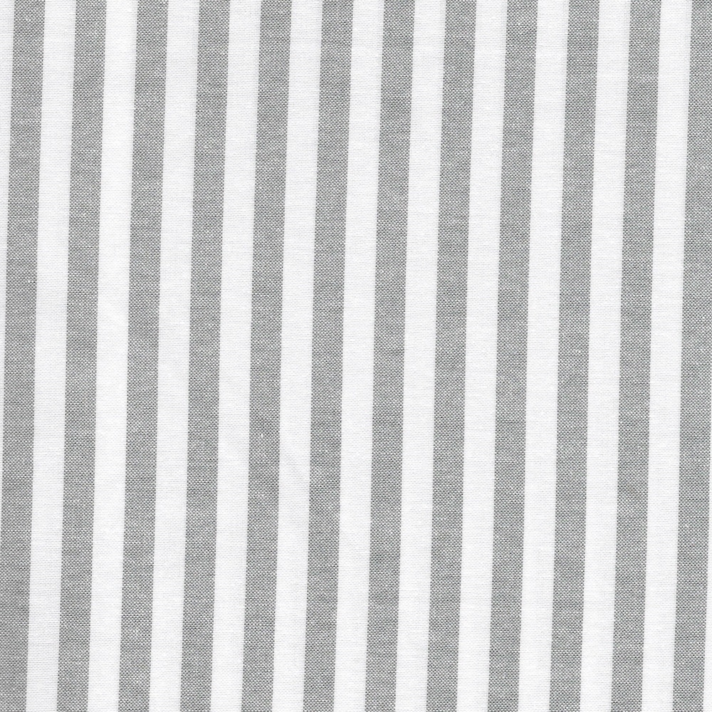 Hampton Chambray Stripe Fabric in 9mm in Grey #4