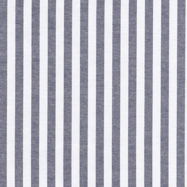 Hampton Chambray Stripe Fabric in 9mm in Navy #6