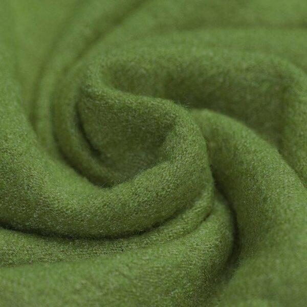 Boiled Wool Crepe Fabric in Rich Apple Green 315