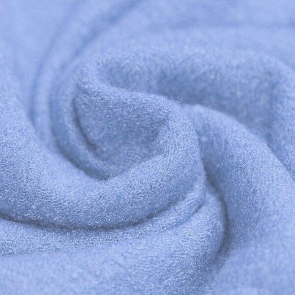 Boiled Wool Crepe Fabric in Ice Blue 635