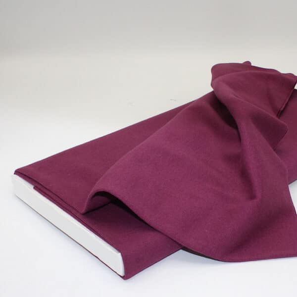 Organic Cotton Jersey Tubular Cuffing Fabric Plain in Mulberry 43