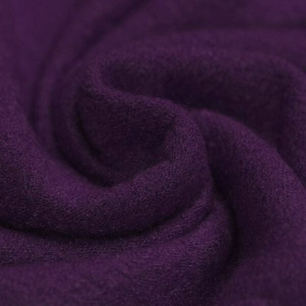 Boiled Wool Crepe Fabric in Purple 810