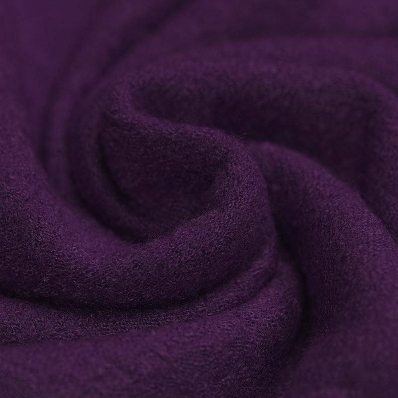 Boiled Wool Crepe Fabric in Purple 810
