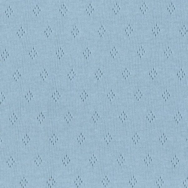 Pointelle Fine Cotton Jersey Clothing Material in Pale Blue 08