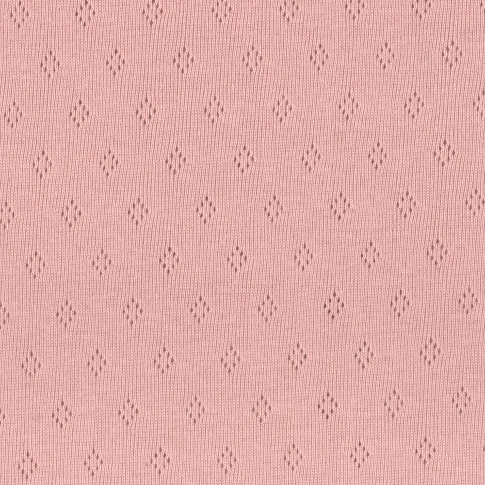 Pointelle Fine Cotton Jersey Clothing Material in Blush Pink 06