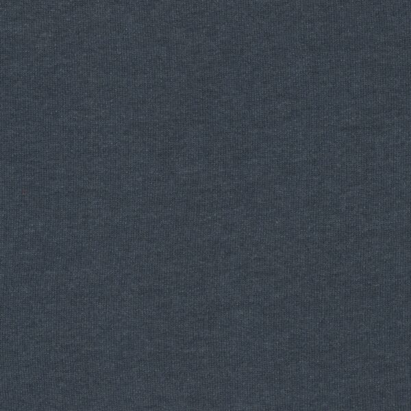 Brushed Back Sweatshirt Melange Plain Cotton Jersey Dress Fabric in Indigo 05