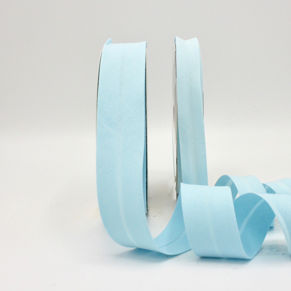 25m roll of Plain Bias Binding Tape with 30mm width in Pastel Aqua 16