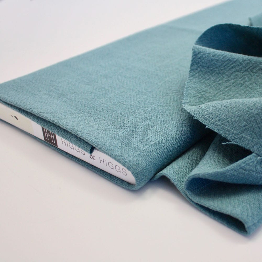 Stone Washed Dressmaking Linen Fabric Blend in Teal