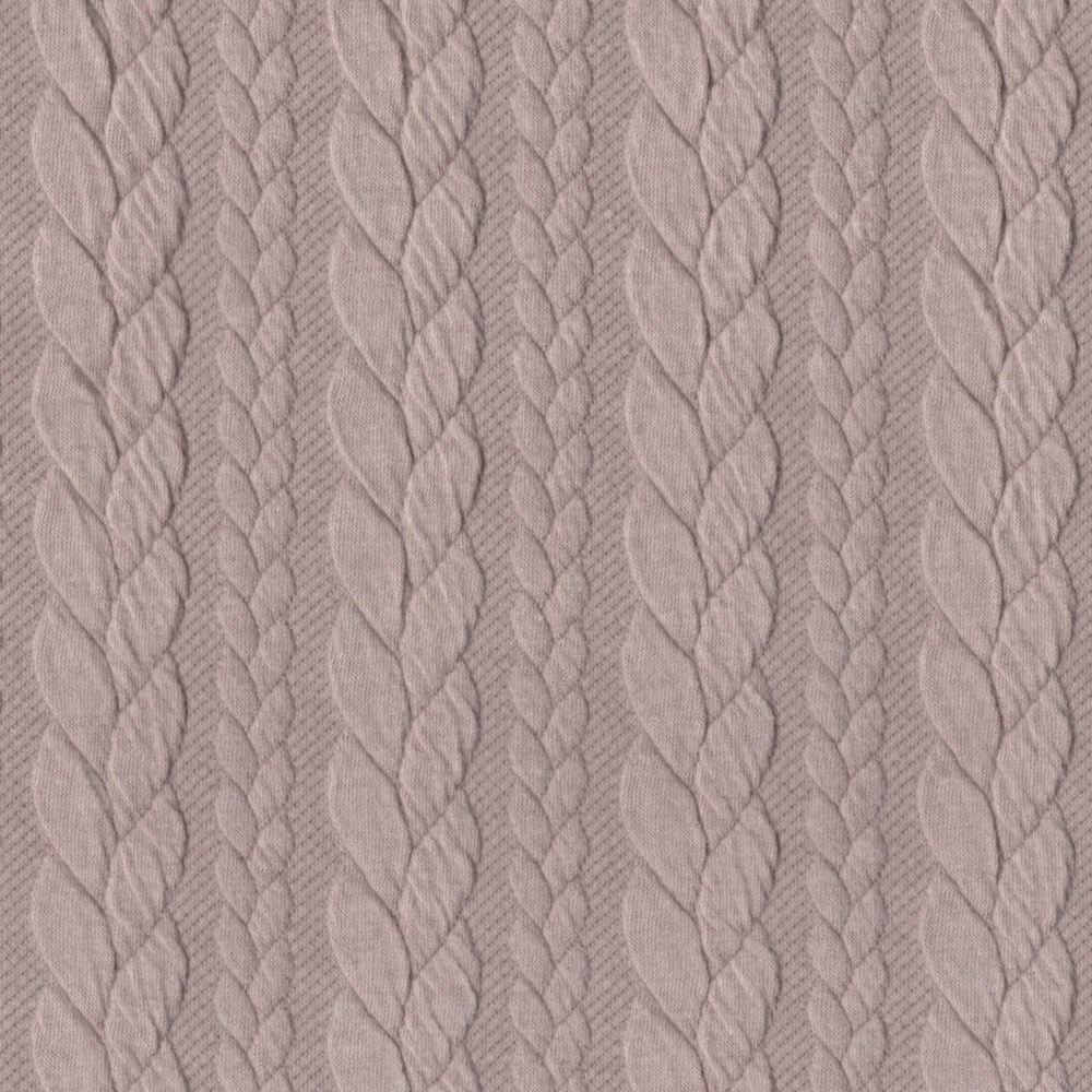 Cable Knit Fabric Jersey Dress Fabric in Old Rose 092