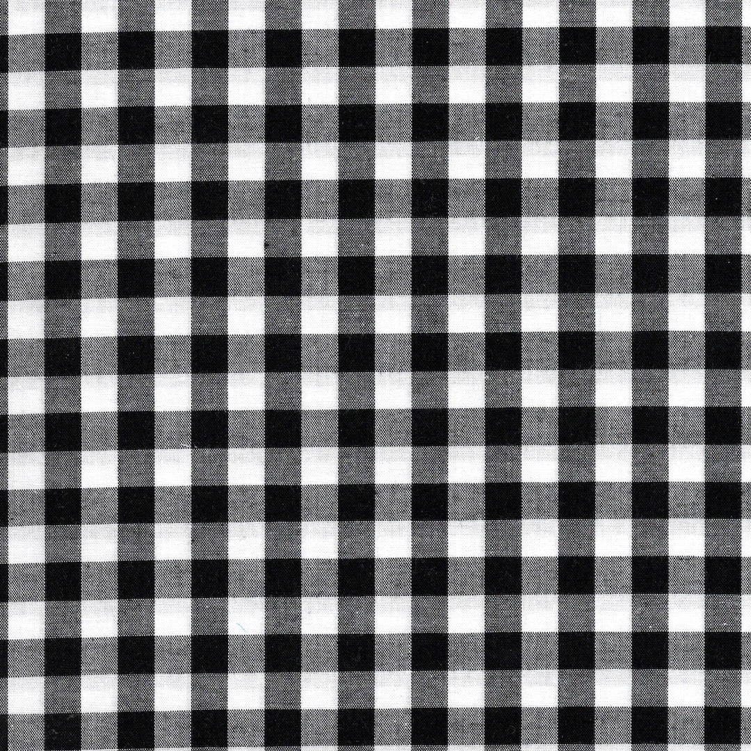 Cotton Classics Fabric in Black in Gingham 9mm