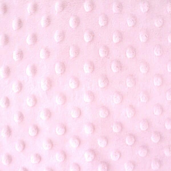 Dimple Plush Fleece Fabric with Dots in Pink