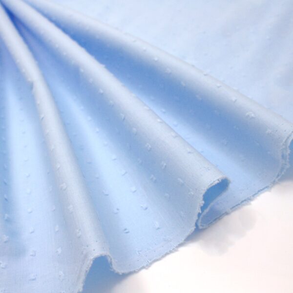 Dotted Swiss Fine Lawn Fabric in Baby Blue
