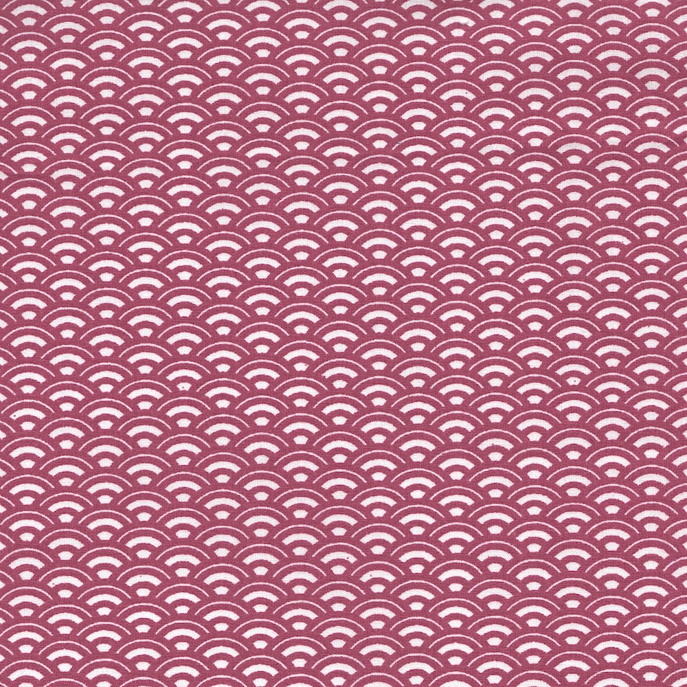 Japanese Double Wave Cotton Fabric in Crushed Strawberry