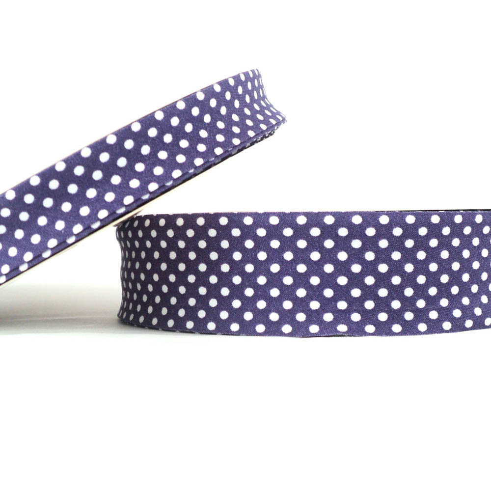 25m roll of Dot Bias Binding Tape with 18mm width in Mauve 52