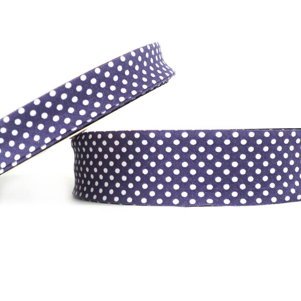 25m roll of Dot Bias Binding Tape with 30mm width in Mauve 52