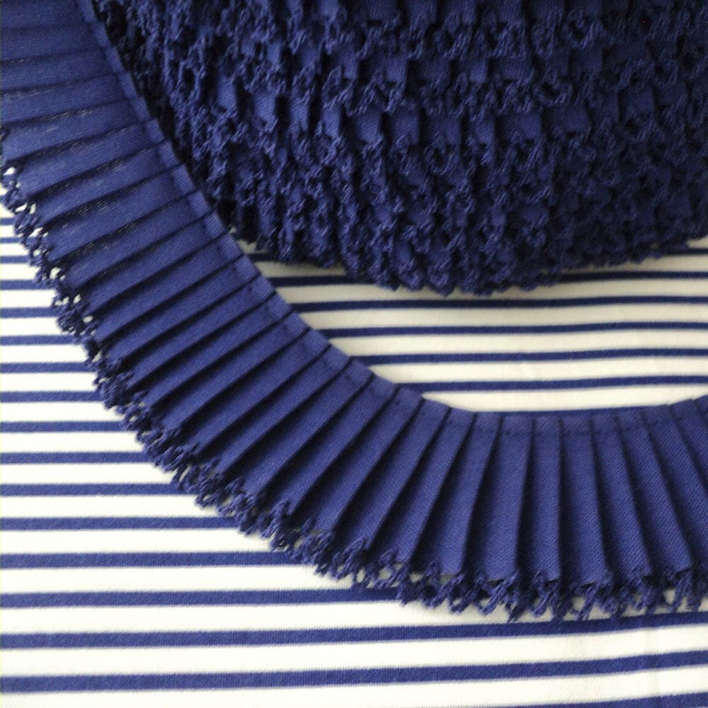 25 metre roll of Pleated Trim Picot Edging in Royal 28