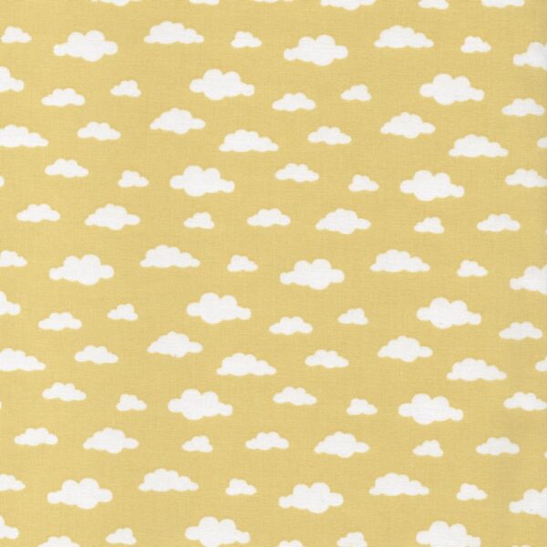 Clouds in Yellow in Woven Cotton