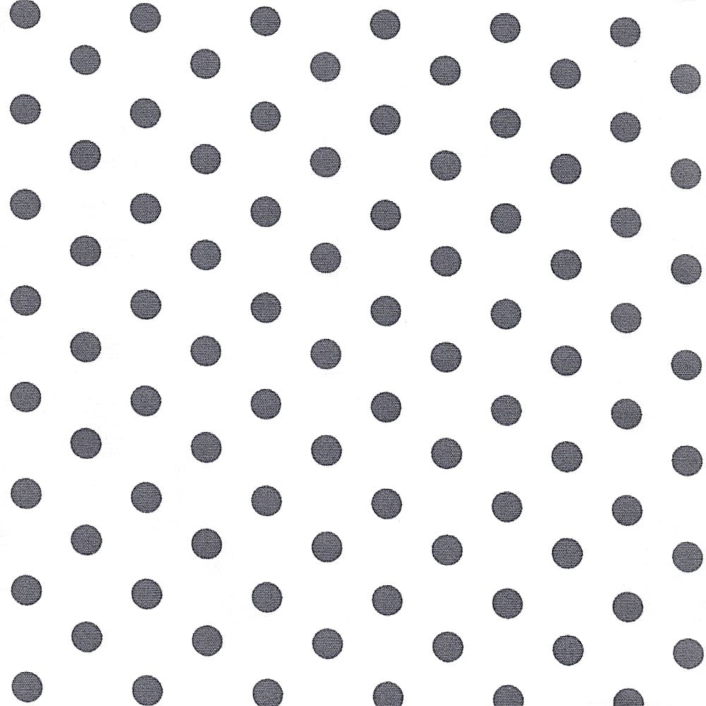 Cotton Classics Fabric in Grey on White in Dot Pea Size