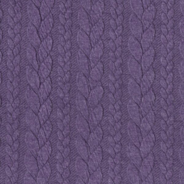 Cable Knit Fabric Jersey Dress Fabric in Dusty Mauve 800
